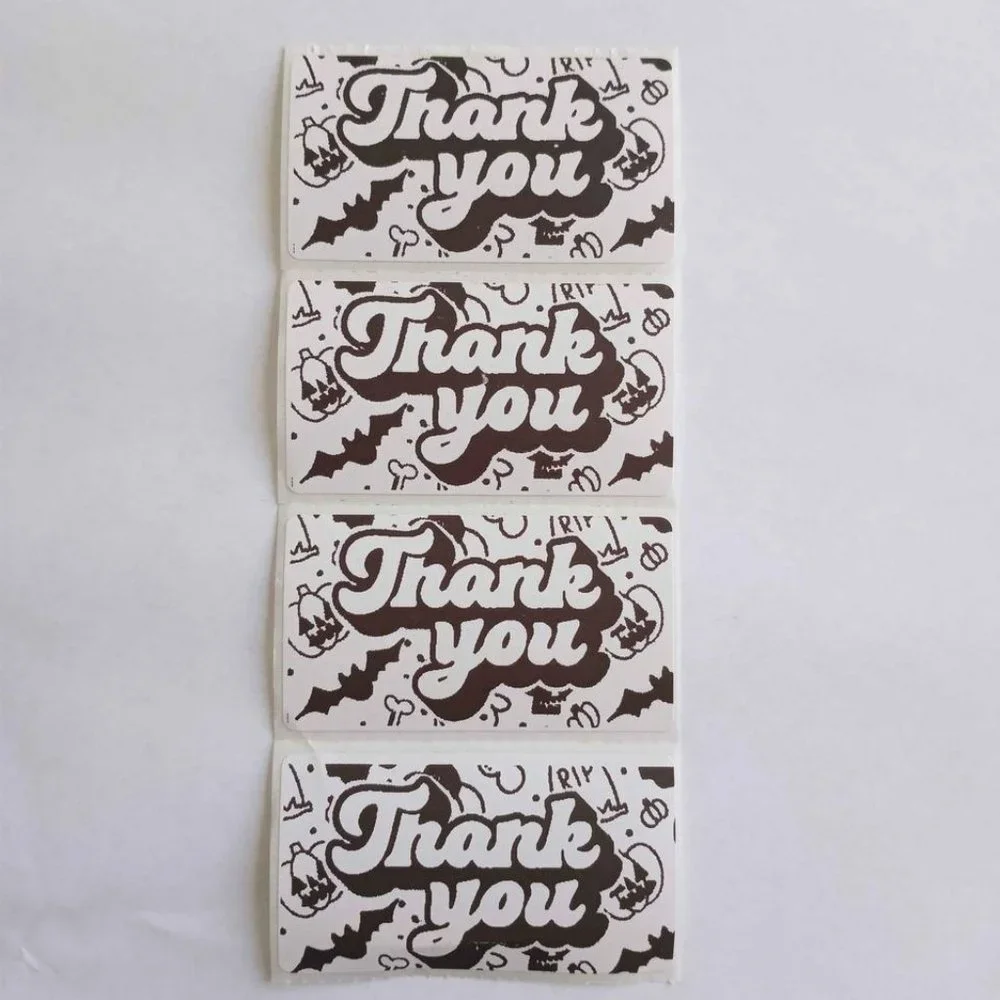 💙100 Halloween Thank You- Shipping Label Thermal Packaging Stickers 2.25